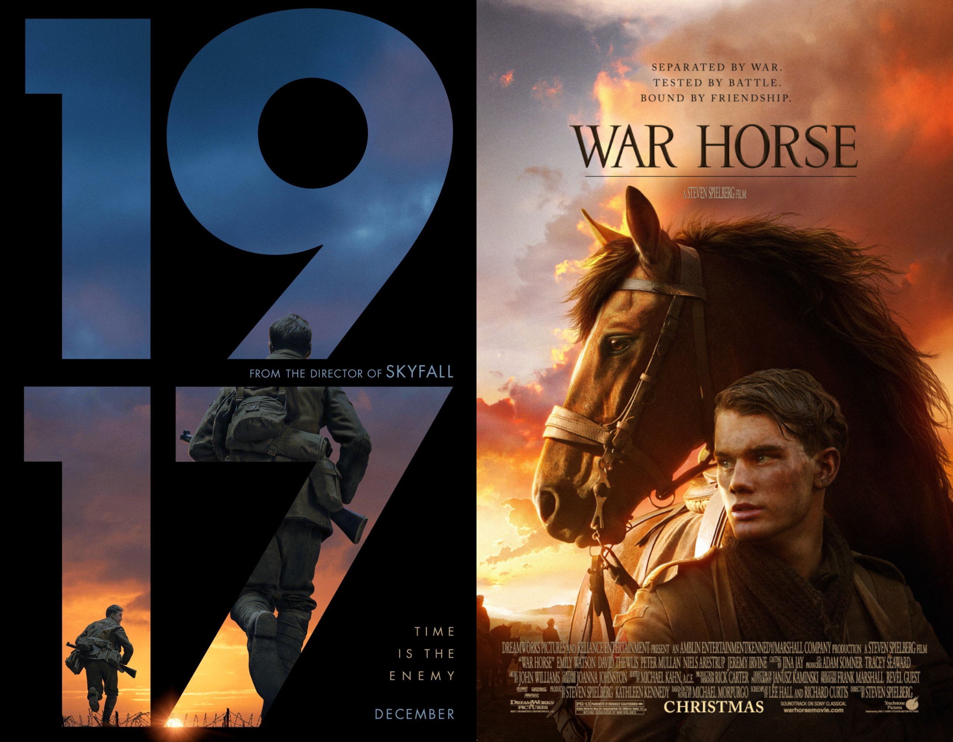 Posters for 1917 and War Horse